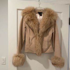 COPY - Sherri Bodell Fox Fur Trimmed Jacket